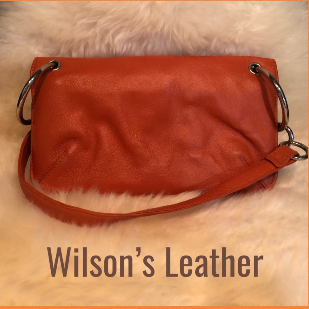 Wilson’s Leather Maxima 💛 Orange Leather Bag
